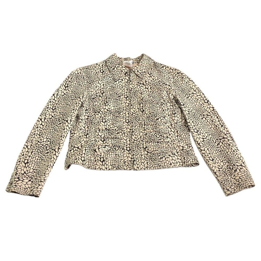 Vintage Joseph Ribkoff Trends Veston Jacket Womens 10 Gathered Sueded Full‎ Zip